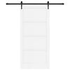 vidaXL Porta scorrevole ORKDAL Bianco 93 x 202 cm Pino massello