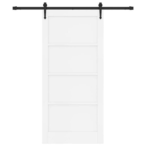 vidaXL Porta scorrevole ORKDAL Bianco 93 x 202 cm Pino massello