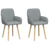 vidaXL Sedie da pranzo 2 pcs Tessuto Grigio Chiaro 56,5 x 50 x 87,5 cm