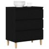 vidaXL Credenza Rovere Nero 60 x 35 x 70 cm Legno multistrato