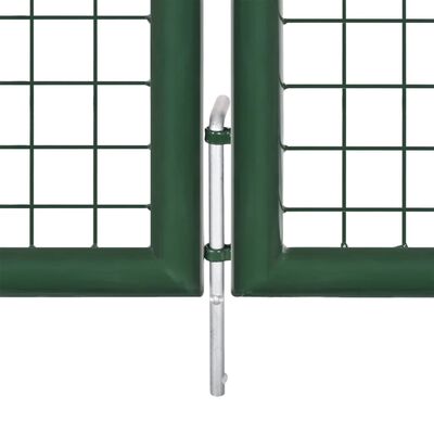 vidaXL Cancello da Giardino a Rete in Acciaio 400x100 cm Verde