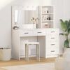 vidaXL Tavolo da Trucco Bianco 78.5 x 41 x 135 cm Legno multistrato