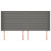 vidaXL Testiera ad Orecchio GrigioScuro 203x16x118/128cm in Tessuto