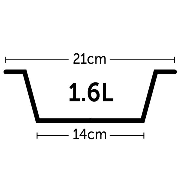 FLAMINGO Supporto a Forma di H con 2 Ciotole per Cani Otis 1,6 L 21 cm