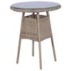 vidaXL Set da Bistro 3 pz con Cuscini in Polyrattan Marrone