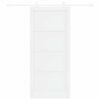 vidaXL Porta scorrevole ORKDAL Bianco 93 x 211 cm Pino massello