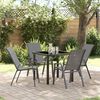 vidaXL Set da Pranzo per Giardino 5 pcs Grigio e Nero