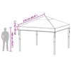 vidaXL Sostituzione Copertura Gazebo Trasparente 300 x 300 x 26 cm PVC