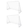 vidaXL Porta da Calcio in Acciaio 2 pz 240x90x150 cm