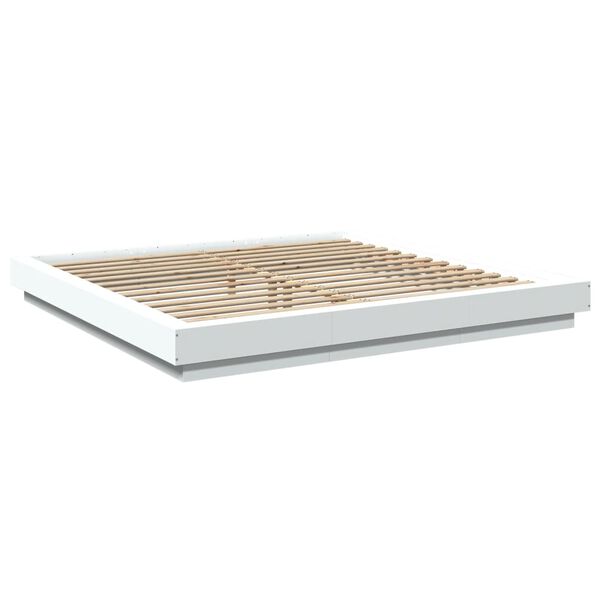 vidaXL Giroletto Bianco 200x200 cm in Legno Multistrato