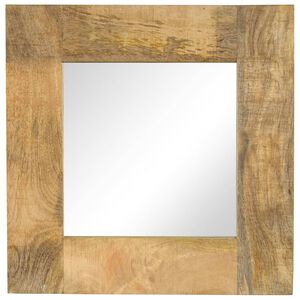 vidaXL Specchio in Legno Massello di Mango 50x50 cm