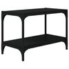 vidaXL Mobile Porta TV Nero 60x33x41 cm in Legno Multistrato e Acciaio