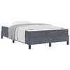 vidaXL Letto a molle con materasso Grigio scuro 120 x 190 cm Tessuto