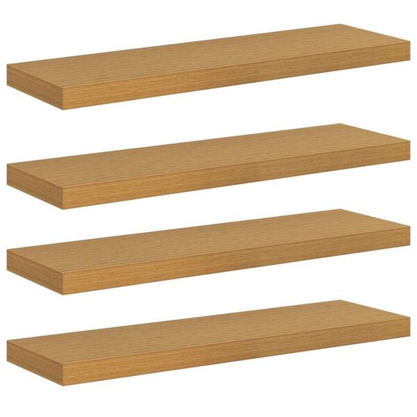 vidaXL Scaffale da parete 4 pcs Beige 90 x 23,5 x 4 cm