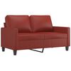 vidaXL Set di Divani 3 pz con Cuscini Rosso Vino in Similpelle