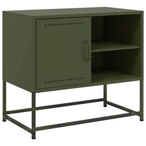 vidaXL Mobile TV Verde Oliva 68x39x60,5 cm in Acciaio