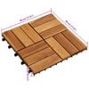 vidaXL Piastrella per Decking 10 pcs Marrone 30 x 30 cm
