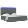 vidaXL Letto con contenitore e LED con led Grigio scuro 200 x 200 cm