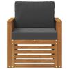 vidaXL Set di divani da esterno con cuscino Naturale 71 x 63 x 73 cm