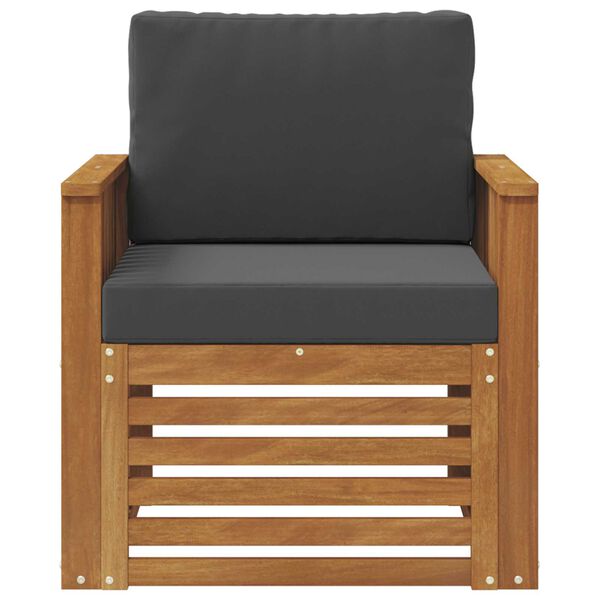 vidaXL Set di divani da esterno con cuscino Naturale 71 x 63 x 73 cm