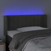 vidaXL Testiera a LED Grigio Scuro 83x16x78/88 cm in Velluto
