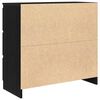 vidaXL Credenza Rovere Nero 80x35x76 cm in Legno Multistrato