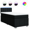 vidaXL Giroletto a Molle con Materasso Nero 90x200 cm in Tessuto