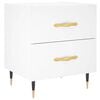 vidaXL Comodino Bianco 40x35x47,5 cm in Legno Multistrato