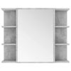 vidaXL Mobile Bagno con Specchio Grigio Cemento 80x20,5x64 Multistrato