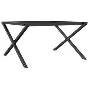 vidaXL Telaio Gambe a X per Tavolino da Salotto 80x70x43 cm in Acciaio