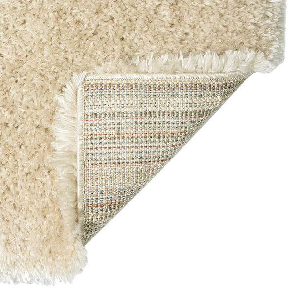 vidaXL Tappeto Shaggy a Pelo Lungo Beige 120x170 cm 50 mm