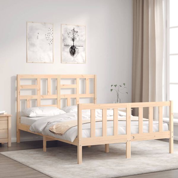 vidaXL Letto senza Materasso 140x190 cm in Legno Massello di Pino