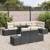 vidaXL Set Divano da Giardino con archiviazione 9 pcs Nero Poly Rattan
