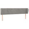 vidaXL Testiera ad Orecchio Grigio Chiaro 183x23x78/88 cm in Velluto
