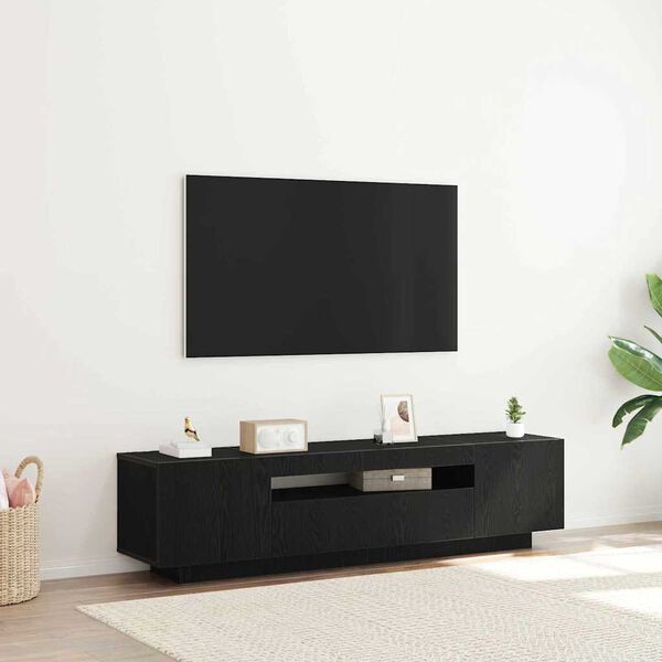 vidaXL Mobile TV Nero 160 x 35 x 40 cm Legno multistrato