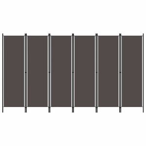 vidaXL Paravento a 6 Pannelli Antracite 300x180 cm
