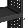 vidaXL Carrello per Attrezzi con lo scaffale Nero 75 x 35 x 73 cm