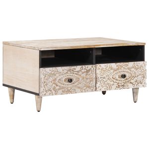 vidaXL Tavolino da salotto con cassetto Bianco 80 x 54 x 40 cm
