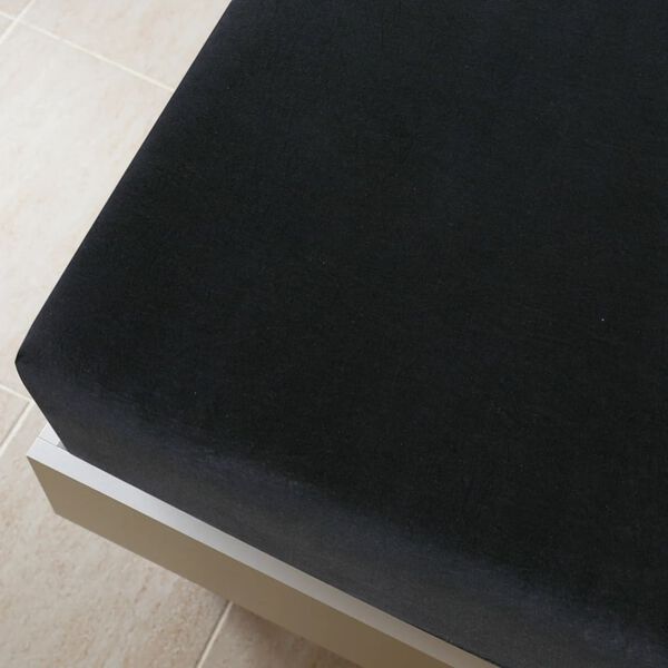 vidaXL Lenzuolo con Angoli Jersey Nero 180x200 cm Cotone