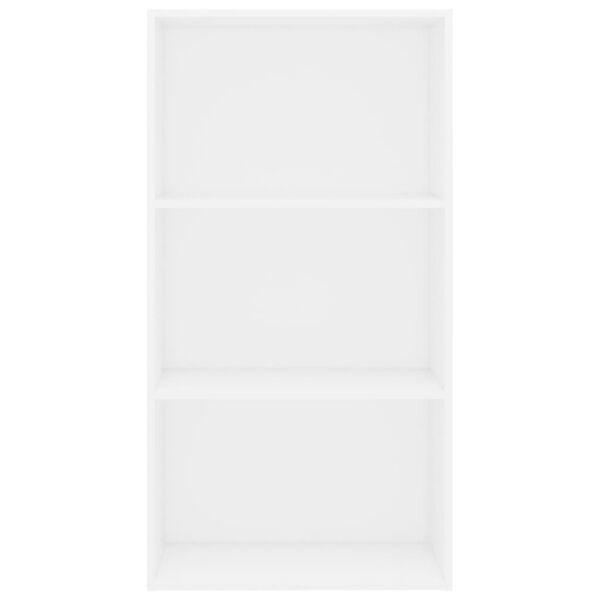 vidaXL Libreria a 3 Ripiani Bianca 60x30x114 cm in Legno Multistrato