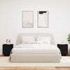 vidaXL Comodini con Luci LED 2pz Neri in Legno Multistrato