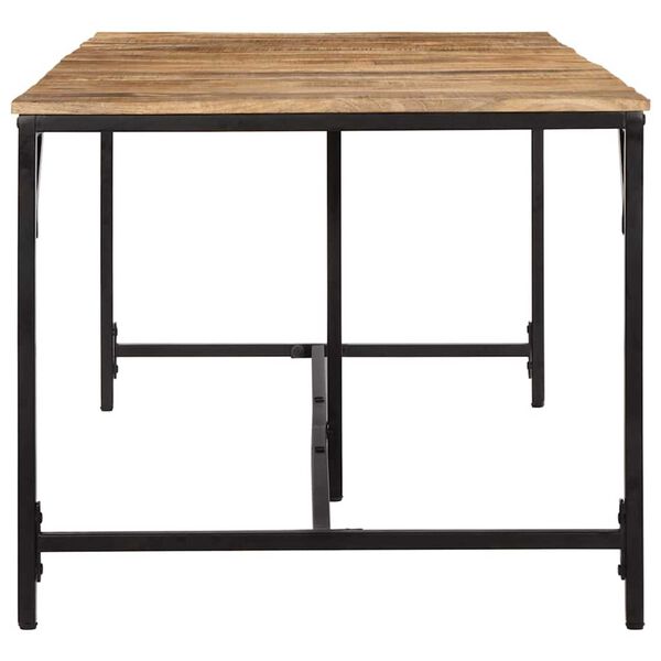 vidaXL Tavolo da Pranzo 220x90x75 cm in Legno Grezzo Massello di Mango