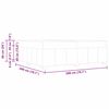 vidaXL Struttura del letto Grigio scuro 200 x 200 cm Tessuto