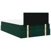 vidaXL Pouf Letto con Materasso Verde Scuro 120x190 cm Velluto