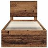 vidaXL Struttura del letto Legno vecchio 90 x 190 cm Pino massello