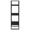 vidaXL Libreria a 3 Ripiani Nera 40x30x105 cm Legno Massello di Pino