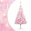 vidaXL Albero di Natale Preilluminato con Palline Rosa 210 cm PVC