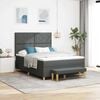 vidaXL Letto a molle con materasso Grigio scuro 140 x 200 cm Tessuto