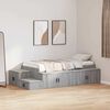 vidaXL Struttura letto con contenitore con cassetto Grigio sonoma