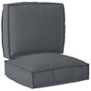 vidaXL Set di Cuscini per Pallet 2 pcs Antracite Tessuto Oxford